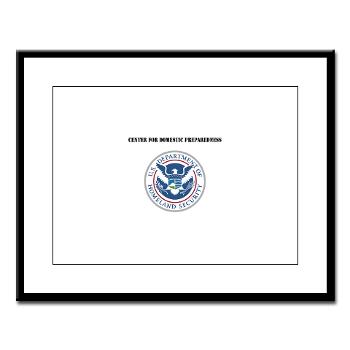 CDP - M01 - 02 - Center for Domestic Preparedness with Text - Large Framed Print