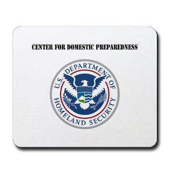 CDP - M01 - 03 - Center for Domestic Preparedness with Text - Mousepad