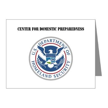 CDP - M01 - 02 - Center for Domestic Preparedness with Text - Note Cards (Pk of 20)
