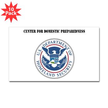 CDP - M01 - 01 - Center for Domestic Preparedness with Text - Sticker (Rectangle 10 pk)