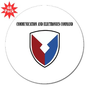 CEC - M01 - 01 - Communication and Electronics Command with Text - 3"Lapel Sticker (48 pk)