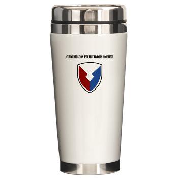 CEC - M01 - 03 - Communication and Electronics Command with Text - Ceramic Travel Mug