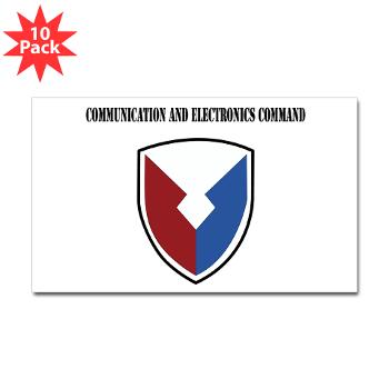 CEC - M01 - 01 - Communication and Electronics Command with Text - Sticker (Rectangle 10 pk)