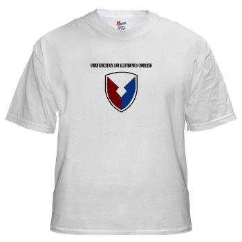 CEC - A01 - 04 - Communication and Electronics Command with Text - White t-Shirt