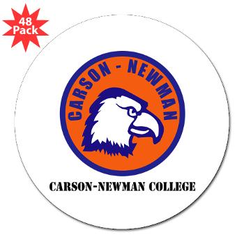 CNC - M01 - 01 - SSI - ROTC - Carson-Newman College with Text - 3" Lapel Sticker (48 pk) - Click Image to Close