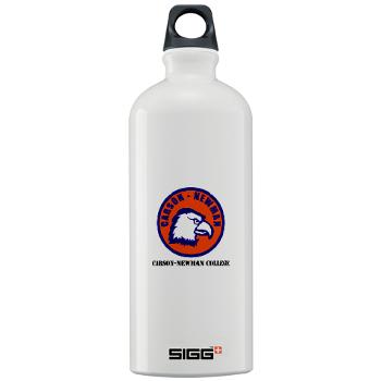 CNC - M01 - 03 - SSI - ROTC - Carson-Newman College with Text - Sigg Water Bottle 1.0L