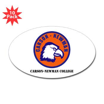 CNC - M01 - 01 - SSI - ROTC - Carson-Newman College with Text - Sticker (Oval 10 pk) - Click Image to Close