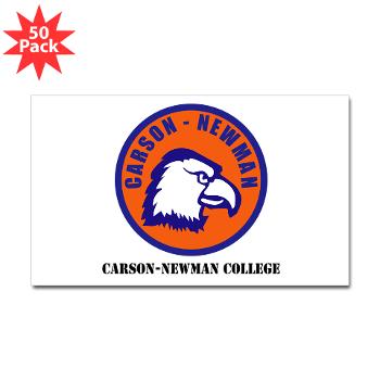 CNC - M01 - 01 - SSI - ROTC - Carson-Newman College with Text - Sticker (Rectangle 50 pk)