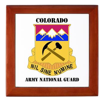 COLORADOARNG - M01 - 03 - DUI - Colorado Army National Guard With Text - Keepsake Box