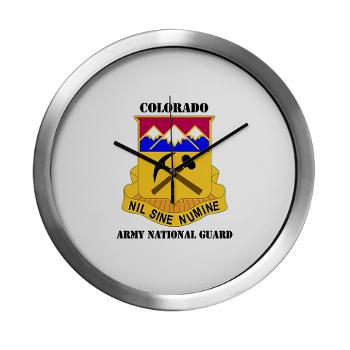 COLORADOARNG - M01 - 03 - DUI - Colorado Army National Guard With Text - Modern Wall Clock
