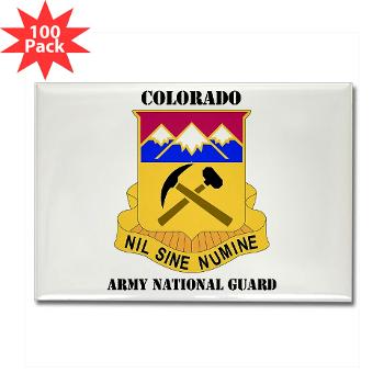 COLORADOARNG - M01 - 01 - DUI - Colorado Army National Guard With Text - Rectangle Magnet (100 pack)