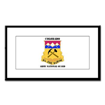 COLORADOARNG - M01 - 02 - DU I- Colorado Army National Guard With Text - Small Framed Print