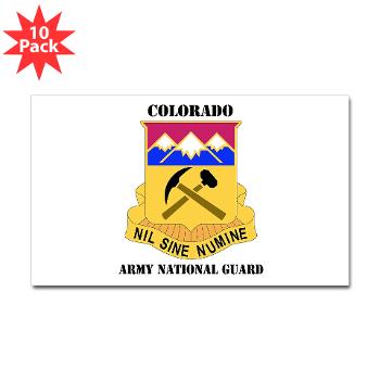 COLORADOARNG - M01 - 01 - DUI - Colorado Army National Guard With Text - Sticker (Rectangle 10 pk)