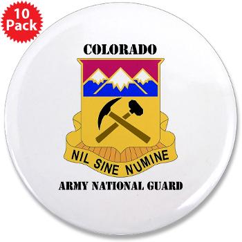 COLORADOARNG - M01 - 01 - DUI - Colorado Army National Guard With Text - 3.5" Button (100 pack) - Click Image to Close