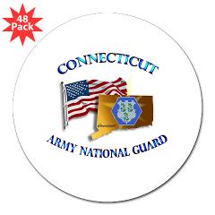 CONNECTICUTARNG - M01 - 01 - DUI - Connecticut Army National Guard 3" Lapel Sticker (48 pk)
