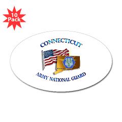 CONNECTICUTARNG - M01 - 01 - DUI - Connecticut Army National Guard Sticker (Oval 10 pk)
