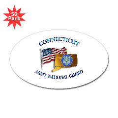 CONNECTICUTARNG - M01 - 01 - DUI - Connecticut Army National Guard Sticker (Oval 50 pk)