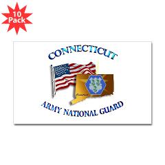 CONNECTICUTARNG - M01 - 01 - DUI - Connecticut Army National Guard Sticker (Rectangle 10 pk)