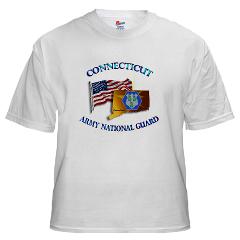 CONNECTICUTARNG - A01 - 04 - DUI - Connecticut Army National Guard White T-Shirt - Click Image to Close