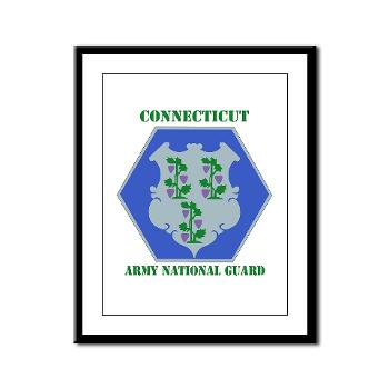 CONNECTICUTARNG - M01 - 02 - DUI - Connecticut Army National Guard with text Framed Panel Print