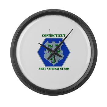 CONNECTICUTARNG - M01 - 03 - DUI - Connecticut Army National Guard with text Large Wall Clock