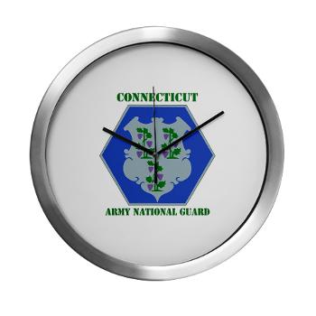 CONNECTICUTARNG - M01 - 03 - DUI - Connecticut Army National Guard with text Modern Wall Clock