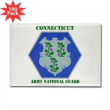 CONNECTICUTARNG - M01 - 01 - DUI - Connecticut Army National Guard with text Rectangle Magnet (100 pack)