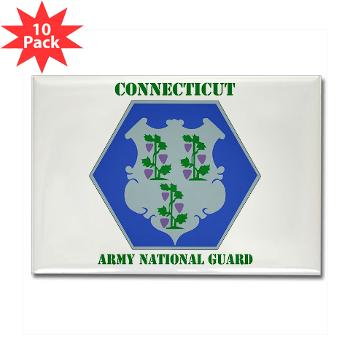 CONNECTICUTARNG - M01 - 01 - DUI - Connecticut Army National Guard with text Rectangle Magnet (10 pack)