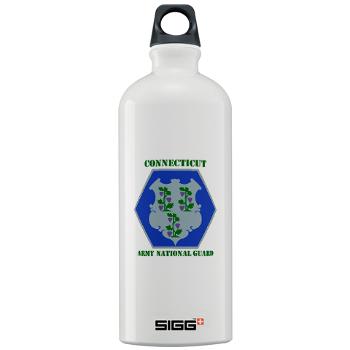 CONNECTICUTARNG - M01 - 03 - DUI - Connecticut Army National Guard with text Sigg Water Bottle 1.0L