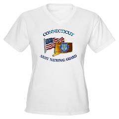 CONNECTICUTARNG - A01 - 04 - DUI - Connecticut Army National Guard Women's V-Neck T-Shirt - Click Image to Close