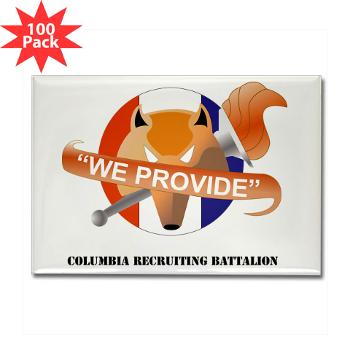 CRB - M01 - 01 - DUI - Columbia Recruiting Bn with Text - Rectangle Magnet (100 pack)