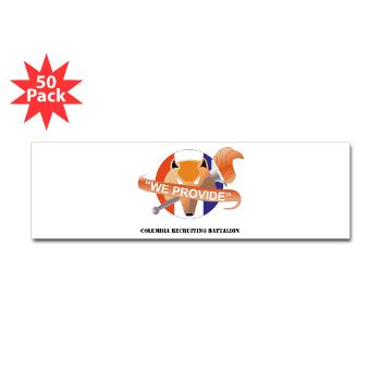 CRB - M01 - 01 - DUI - Columbia Recruiting Bn with Text - Sticker (Bumper 50 pk)