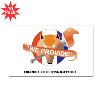 CRB - M01 - 01 - DUI - Columbia Recruiting Bn with Text - Sticker (Rectangle 10 pk)