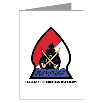 CRB - M01 - 02 - DUI - Cleveland Recruiting Battalion with Text - Greeting Cards (Pk of 10)