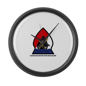 CRB - M01 - 04 - DUI - Cleveland Recruiting Battalion with Text - Large Wall Clock