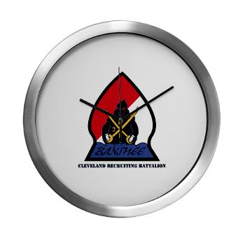 CRB - M01 - 04 - DUI - Cleveland Recruiting Battalion with Text - Modern Wall Clock