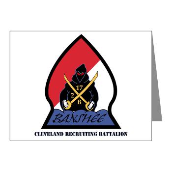 CRB - M01 - 02 - DUI - Cleveland Recruiting Battalion with Text - Note Cards (Pk of 20) - Click Image to Close