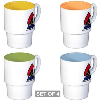 CRB - M01 - 04 - DUI - Cleveland Recruiting Battalion with Text - Stackable Mug Set (4 mugs) - Click Image to Close
