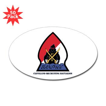 CRB - M01 - 01 - DUI - Cleveland Recruiting Battalion with Text - Sticker (Oval 50 pk)
