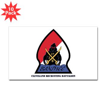 CRB - M01 - 01 - DUI - Cleveland Recruiting Battalion with Text - Sticker (Rectangle 10 pk) - Click Image to Close