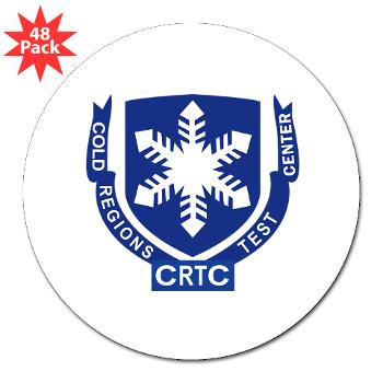CRTC - M01 - 01 - DUI - Cold Regions Test Center (CRTC) - 3" Lapel Sticker (48 pk) - Click Image to Close