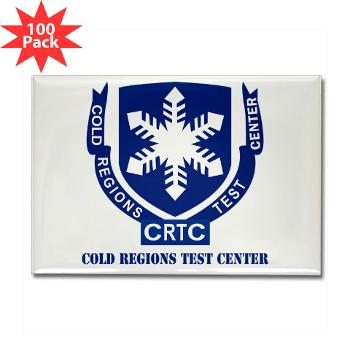 CRTC - M01 - 01 - DUI - Cold Regions Test Center (CRTC) with Text - Rectangle Magnet (100 pack)