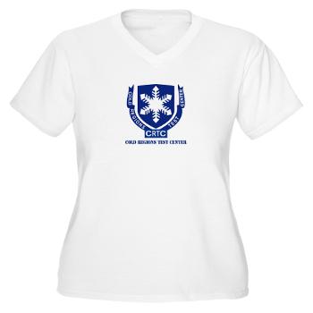 CRTC - A01 - 04 - DUI - Cold Regions Test Center (CRTC) with Text - Women's V-Neck T-Shirt