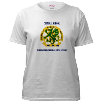 CSHQHQC - A01 - 04 - DUI - Chemical School - HQ and HQ Coy with Text - Women's T-Shirt