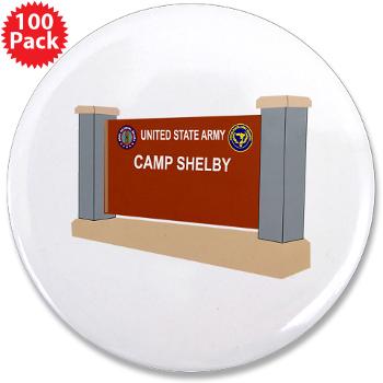 CShelby - M01 - 01 - Camp Shelby - 3.5" Button (100 pack)