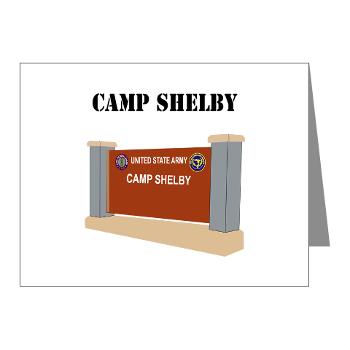 CShelby - M01 - 02 - Camp Shelby with Text - Note Cards (Pk of 20)