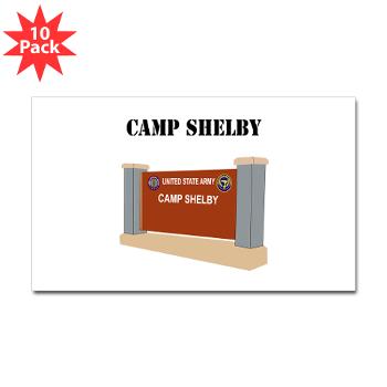 CShelby - M01 - 01 - Camp Shelby with Text - Sticker (Rectangle 10 pk)