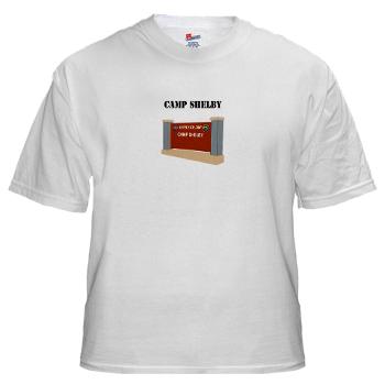 CShelby - A01 - 04 - Camp Shelby with Text - White t-Shirt