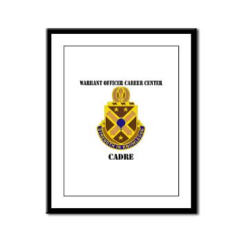 CWOCC - M01 - 02 - DUI - Warrant Officer Career Center - Cadre with Text - Framed Panel Print