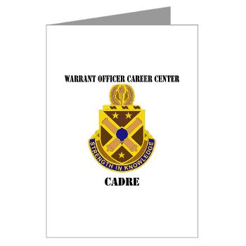 CWOCC - M01 - 02 - DUI - Warrant Officer Career Center - Cadre with Text - Greeting Cards (Pk of 10)